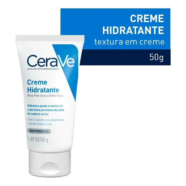 Creme Hidratante com 3 Ceramidas para Pele Seca e Extrasseca CeraVe 50g