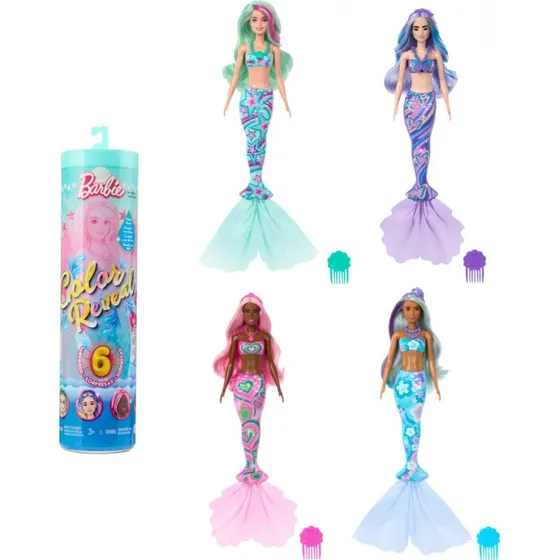 Salida sorpresa de Barbie Color Reveal Mermaids - Mattel Hth45