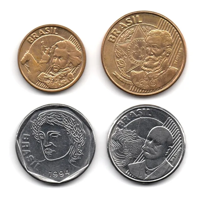 Brasil 10, 25 Y 50 Centavos 1994 A 2010