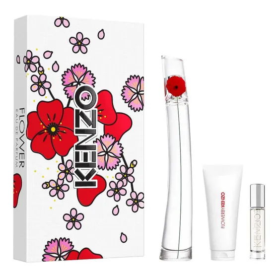 Conjunto de perfume feminino Kenzo Flower Edp de 100 ml, volume unitário de 100 ml