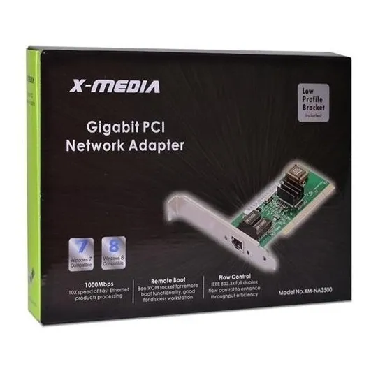 Tarjeta Red X-media Xm-na3500 1 Puerto Ethernet Gigabit Brac