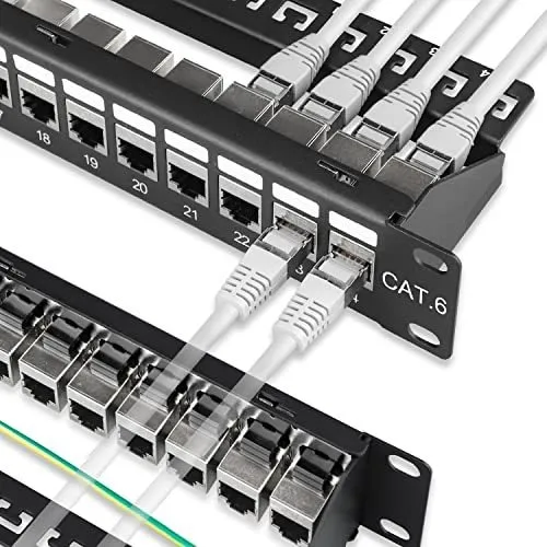 Conjunto De Paneles De Conexión Iwillink Rj45 De 24 Puertos,