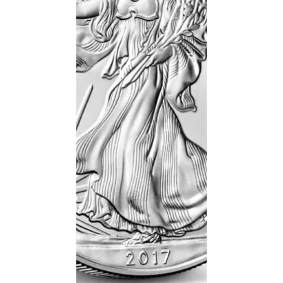 Onza Plata 999 Moneda Dolar American Eagle 2017 Certificado