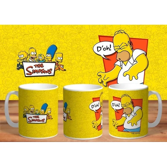 Taza De Ceramica Sublimada Los Simpsons: Homero