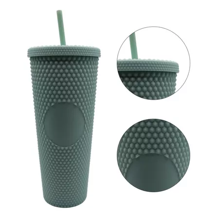 Termo Tumbler Vaso Studded Plastico Popote 700 Ml Colores Color Menta Matte