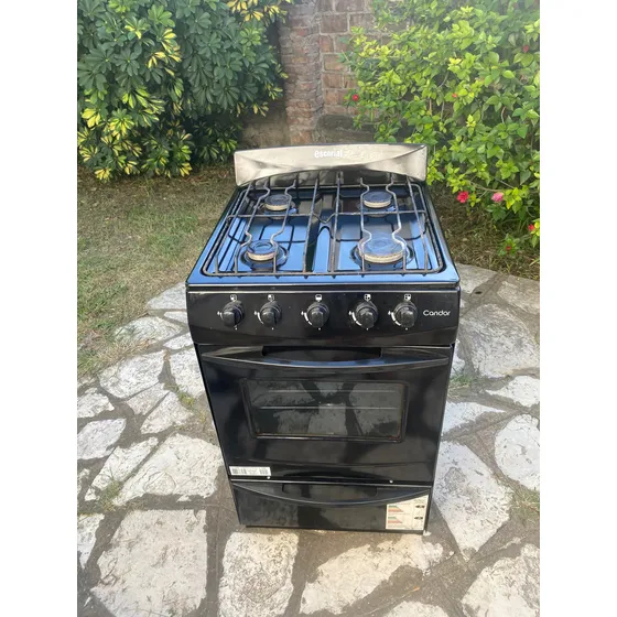 Cocina Escorial Candor S2 4 Hornallas Gas Natural Negra