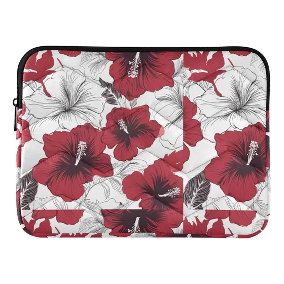 Funda Protectora Para Ordenador Portatil Flor Roja Estuche