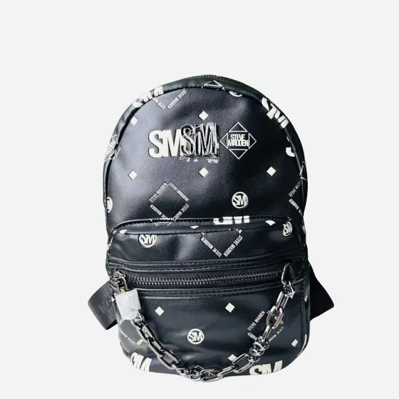 Mochila Steve Mandden Urbana Mujer Negro Suave Original