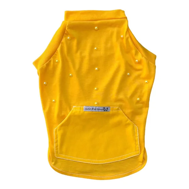 Vestido Lolô Arco Iris Amarelo Para Cães Macho