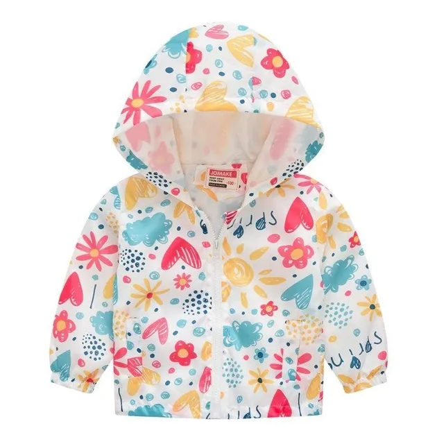 Chaqueta Rompevientos Para Niño Y Niña Antifluido Con Capota