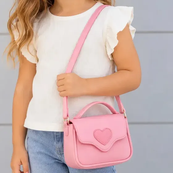 Cartera Niña Con Corazón L91671270199 Rosada Limonada Rosa