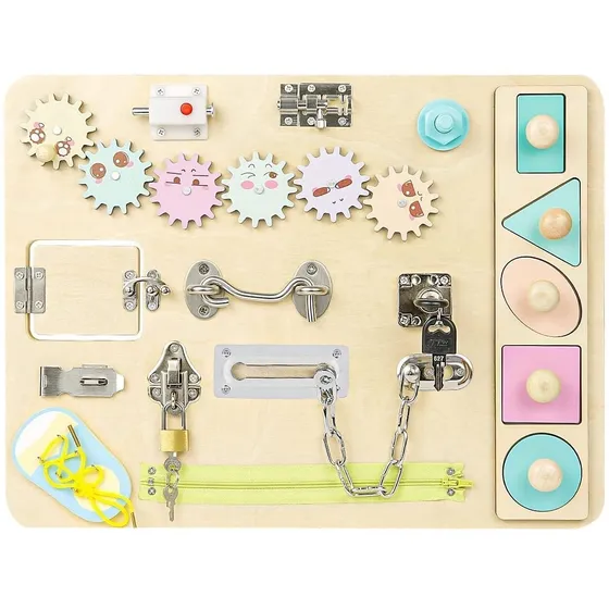 Tablero Sensorial Motricidad Fina Niño Niña Montessori