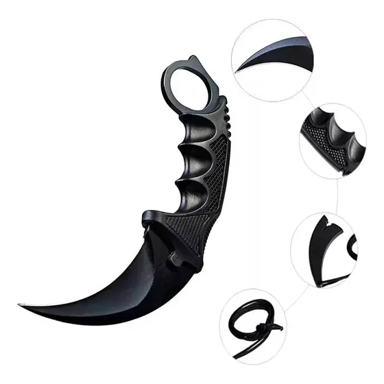 Cuchillo Karambit Negro Tactico