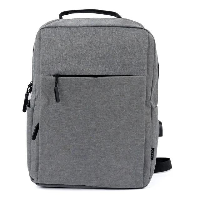 Mochila Para Notebook Con Puerto Usb 15 Gris Levo