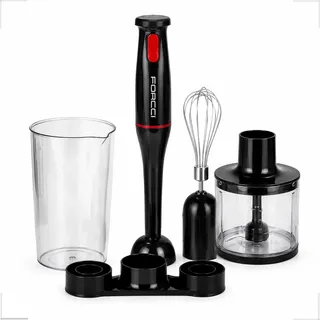 Mixer Forcci Multi Blend 4 em 1 300W Batedor Processador Copo Suporte 2 Velocidades Aço Inox 127v