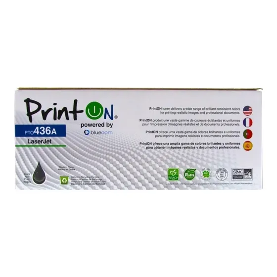 Toner Printon Pto436 Compatible Con Hp Cb436a M1120 M1522 