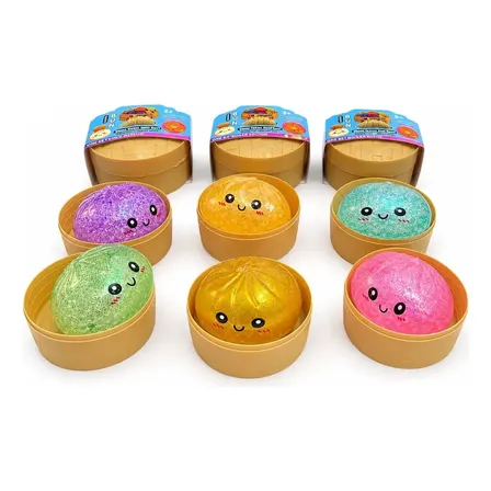 Brinquedo Antiestresse Squishy Criança Glitter Brilhante Raro Bolinho