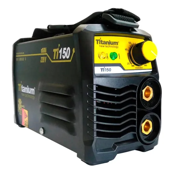 Mini Inversora De Solda Ti-150 Eletrodo Mma Titanium Platina 220v Cor Preto