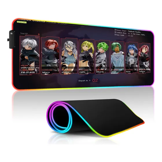 Alfombrilla Mouse Para Videojuego Anime Rgb Accesorio Tapete