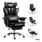 Silla Escritorio Ejecutiva Emilio Premium+ Oficina Pu Negro Material Del Tapizado Cuero Sintético Marca VIDITA