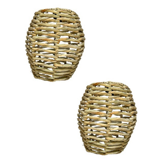 2 Pack Lámpara Colgante Tejida, Forma Panal, Rústica Natural 2 Pack Lámpara Colgante Tejida, Forma Panal, Rústica Natural