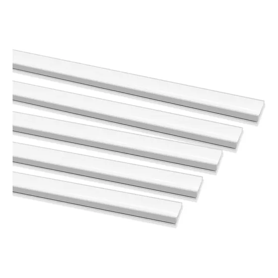Kit 5 Metros Perfil Alumínio Sobrepor Slim P/ Fita Led Luz Branco 127/220v