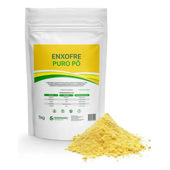 Enxofre Em Pó Puro Amarelo 1kg