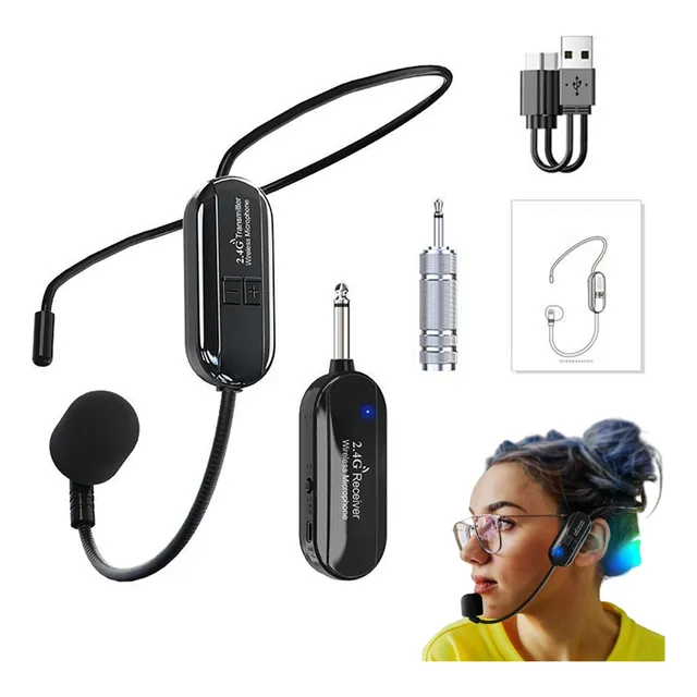 Microfone Sem Fio Headset Aula Conferencia Professor Show