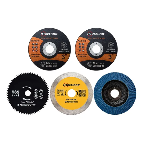 Discos De Corte Metal Disco De Lija 3/8 Inch 75mm 5 Uds Color Negro