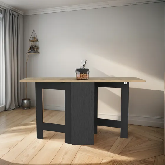 Mesa Abatible Compact - Wengue / Macadamia