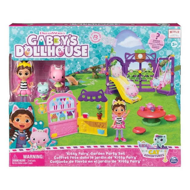 Gabbys Dollhouse Set Fiesta En El Jardin De Hadas Kitty