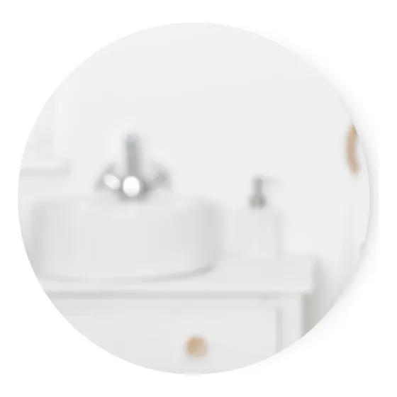 Espejo 50cm Diametro Circular Baño Sala Espejio