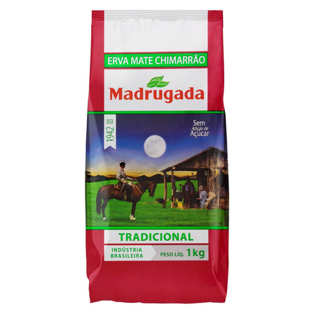Erva-mate Madrugada chimarrão tradicional sem glúten 1 kg