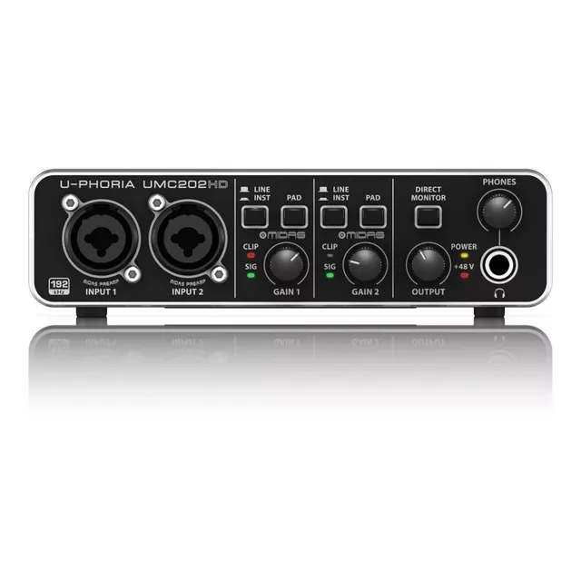 Interface De Audio Behringer U-phoria Umc202 Hd