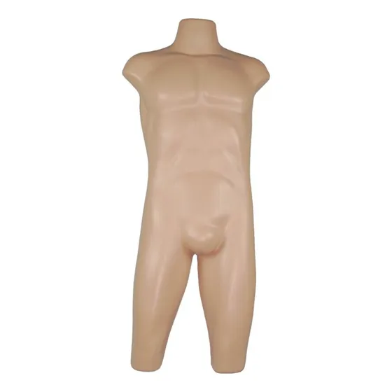 Manequim Adão Meio Corpo Masculino Expositor Bege