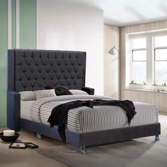 Set  Landi  Base + Cabecera Para Cama Queen Size