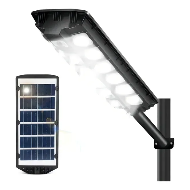Lámpara Led Solar 600w Luminaria Suburbana Alumbrado Públic