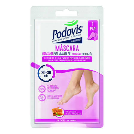 Podovis, Mascarilla Para Pies Hidratante, Exfoliante, Pies Podovis, Mascarilla Para Pies Hidratante, Exfoliante, Pies