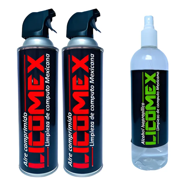2 Aire Comprimido 440ml + 1 Alcohol Isopropílico Puro 500ml 