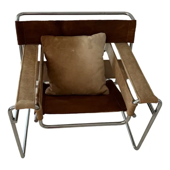 Silla Wassily Nueva Estilo Marcel Breuer Cuero De Vaca