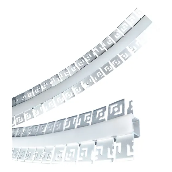Perfil Aluminio Flexible Para Cinta Led 20mm 2mts Bj Light