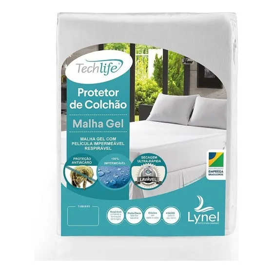 Protetor Colchão Impermeável Malha Gel Lynel Solteiro
