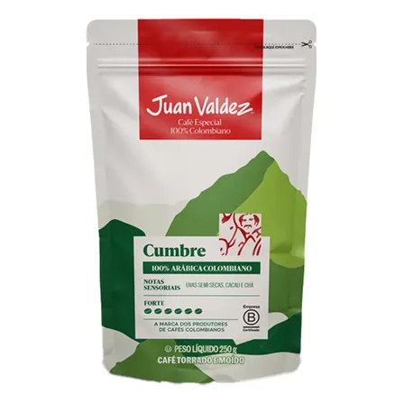 Café Torrado Moído Colombiano Juan Valdez Cumbre 250 G