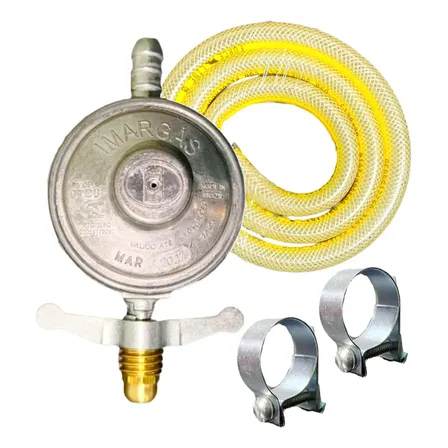 Registro Regulador De Gás Para Botijão P13 Com Mangueira Nfe