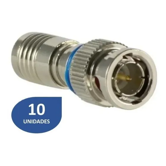 Conector Bnc Para Cable Rg6 Acero Inoxidable, Cctv