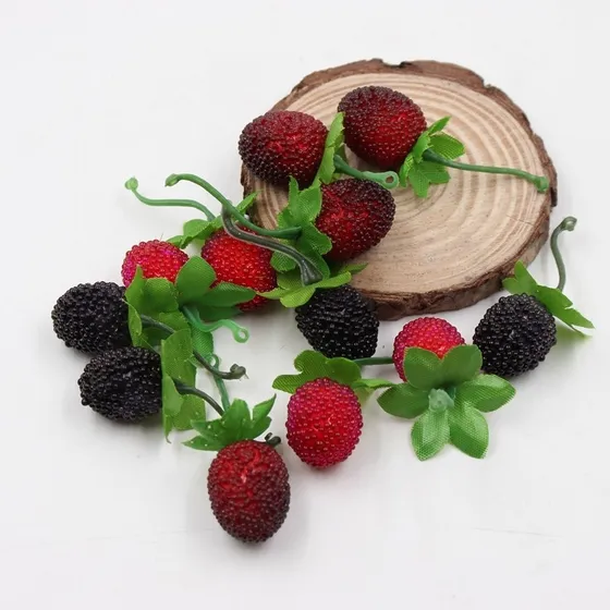 Vidrio De Fruta Falsa Barato P, 10 Unidades, Fresa, Cereza N