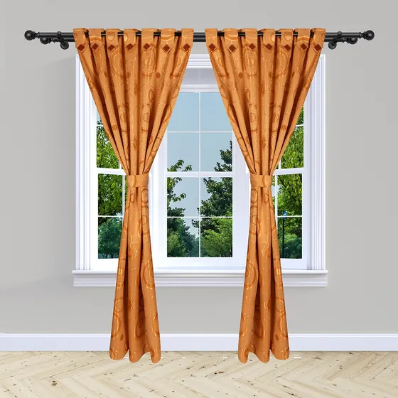Pack  X 3 Cortinas Modernas En Jacquard 280 Cm X 210 Cm