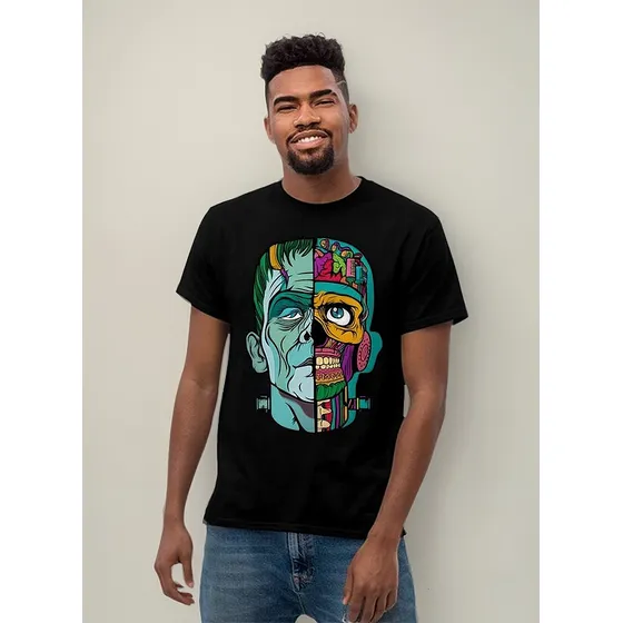 Playera Frankenstein Dracula Monstruos Diseño 59 Beloma