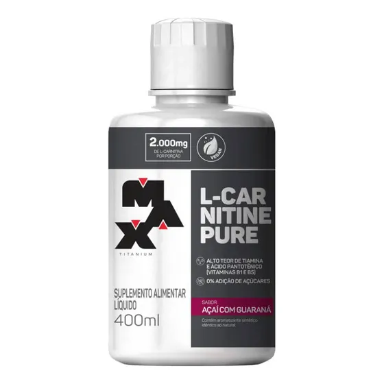 Suplemento Termogênico L-carnitine Pure (400ml) Max Titanium