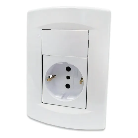 Conj. Armado T/cte Schuko Blanco Life / Sk3479 - Smf